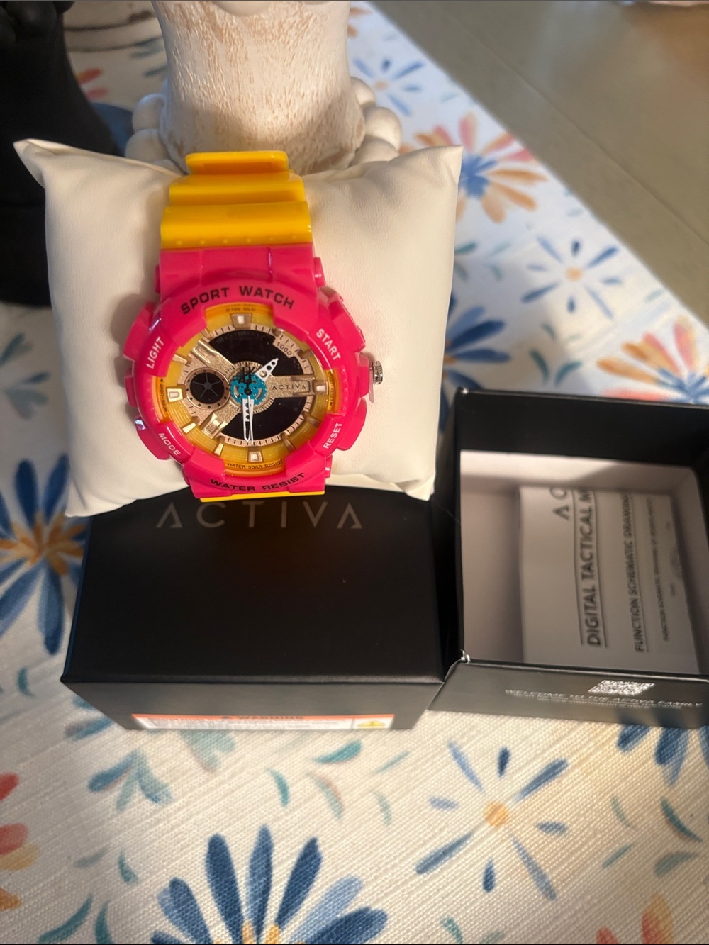 Activa Women's Pink & Yellow Sport Watch